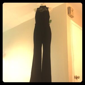 Windsor Black dress laced pants romper